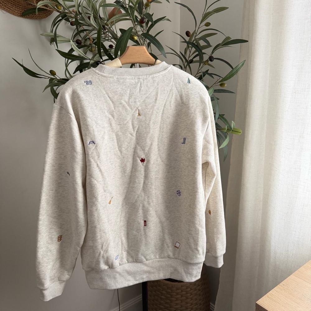 Mojo Provo Plush Embroidered Crewneck Sweatshirt Heather Gray Size M - Picture 5 of 10